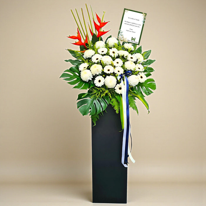 Endless Light - Condolences Flower Stand - Sympathy Flower - Flower Delivery Singapore - Well Live Florist