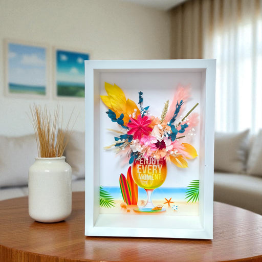 Enjoy Every Moment - Floral Artwork - Preserved Flower Decor - Free Same Day Delivery - Florist Singapore - Well Live Florist