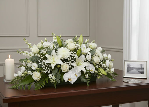 Eternal Peace Spray - Funeral Casket Flower - Flower On Top Coffin - Flower Delivery Singapore - Well Live Florist