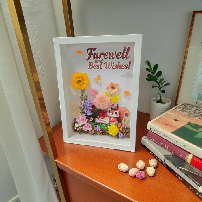 Farewell Wishes - Preserved Flower Floral Artwork - Farewell Gifts - Flower Delivery Singapore - Well Live Florist