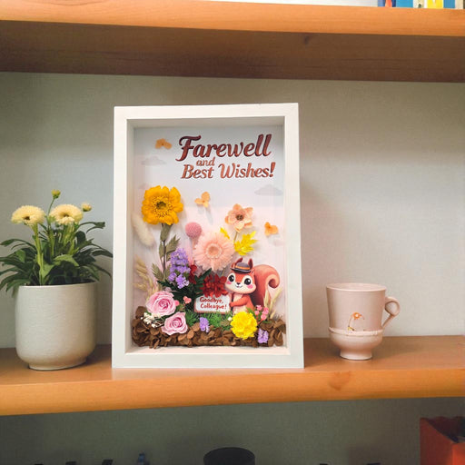 Farewell Wishes - Preserved Flower Floral Artwork - Farewell Gifts - Flower Delivery Singapore - Well Live Florist