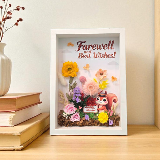 Farewell Wishes - Preserved Flower Floral Artwork - Farewell Gifts - Flower Delivery Singapore - Well Live Florist