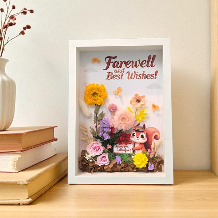 Farewell Wishes - Preserved Flower Floral Artwork - Farewell Gifts - Flower Delivery Singapore - Well Live Florist