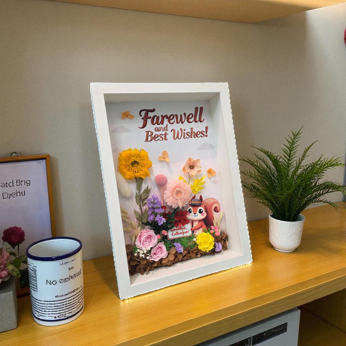 Farewell Wishes - Preserved Flower Floral Artwork - Farewell Gifts - Flower Delivery Singapore - Well Live Florist