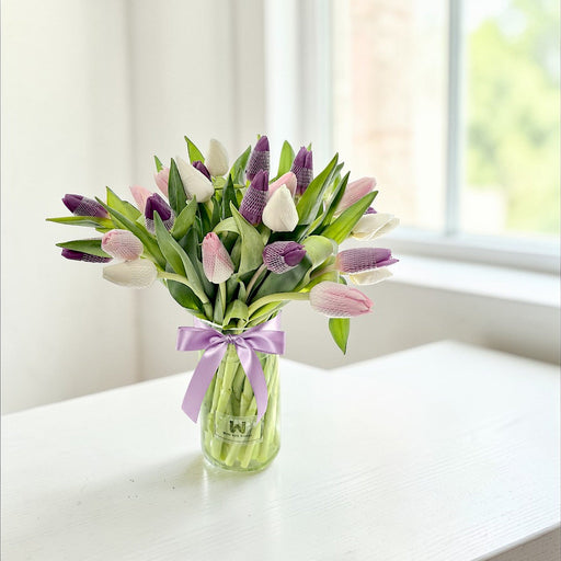 Fascination - Tulip Bouquet - Vase Arrangement - Flower Delivery Singapore - Well Live Florist