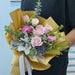 Fiery Bloom - Rose Hand Bouquet - Roses - Tulips - Eustoma - Fresh Flower Bouquet - Flower Bouquet - Free Same Day Delivery - Florist Singapore - Well Live Florist