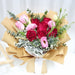 Fiery Bloom - Hand Bouquet - Eustoma - Hand Bouquet - Red Roses - Well Live Florist