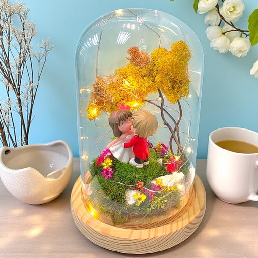 Floral Cloche - Preserved Flower Glass Dome - Same Day Flower Delivery Singapore - Well Live Florist