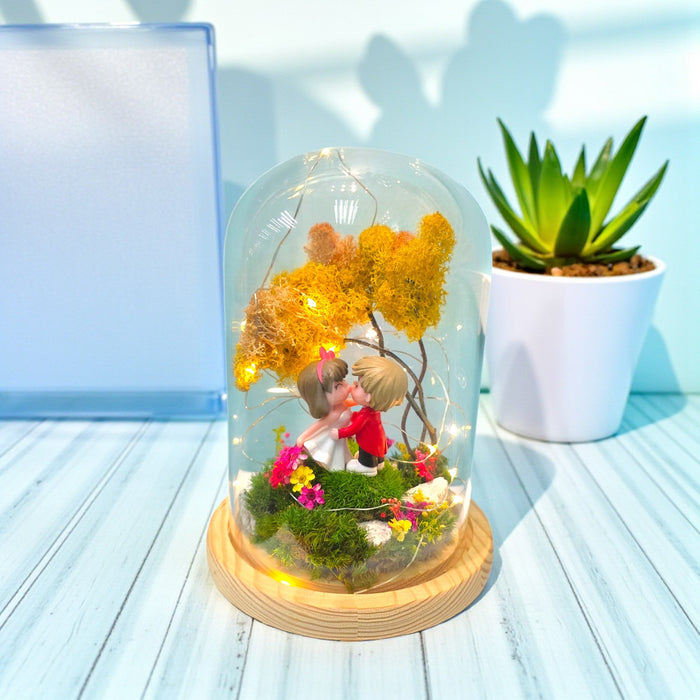 Floral Cloche - Preserved Flower Glass Dome - Same Day Flower Delivery Singapore - Well Live Florist