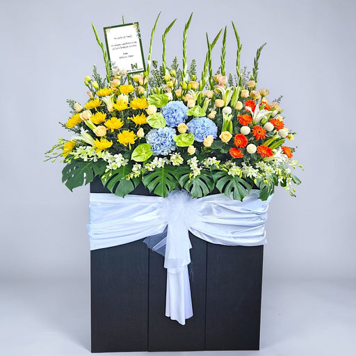 Forever In Our Thoughts - Condolences Flower - Condolence Flowers Stand - Free Same Day Delivery - Florist Singapore - Well Live Florist