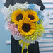 Fresh Fusion - Hand Bouquet - Sunflower Bouquet - Flower Delivery Singapore - Well Live Florist