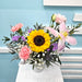 Garden Glimmer - Flower In Vase - Baby's Breath - Carnation - Flower Box - Well Live Florist
