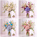 Garden Reverie fresh flower vase arrangement in four colours: white, lilac, blue and pink hydrangea, rose and tulip vases, Singapore same-day delivery