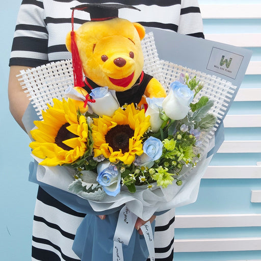 Golden Hour Glory - Graduation Hand Bouquet - Fresh Flower Bouquet - Flower Delivery Singapore - Well Live Florist