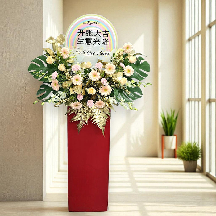 Good Wishes - Grand Opening Flower Stand - Opening Flower Delivery - Flower Delivery Singapore - Well Live Florist