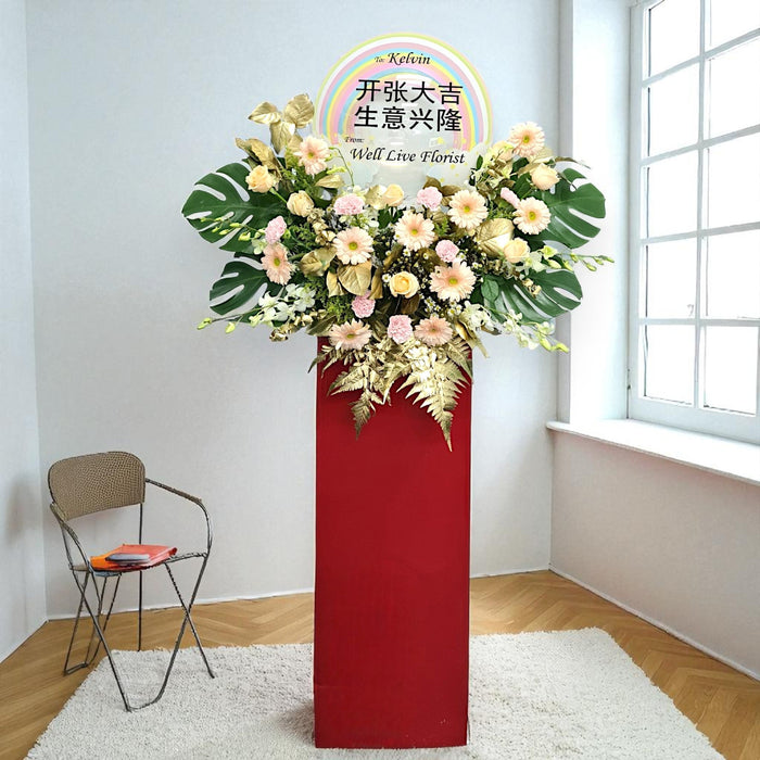 Good Wishes - Grand Opening Flower Stand - Opening Flower Delivery - Flower Delivery Singapore - Well Live Florist