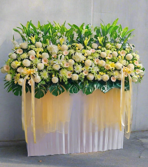 Condolences Flower Stand - Flower Delivery Singapore - Well Live Florist