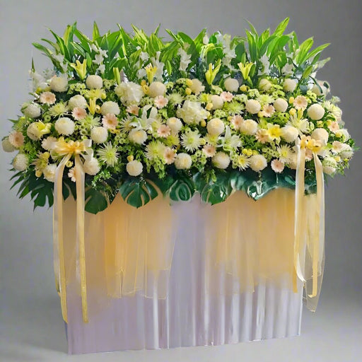 Graceful Farewell - Condolence Flowers Stand - Free Same Day Delivery - Florist Singapore - Well Live Florist