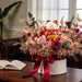 Grand Reveal - Grand Opening Flower Arrangement - Preserved Flower with Fortune Cat - Flower Delivery Singapore - Well Live Florist