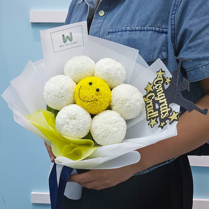 Fun fresh flower graduation bouquet gift Singapore delivery