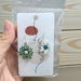 Green White Daisy Stud Earrings - Add on to your flower bouquet - Well Live Florist Singapore
