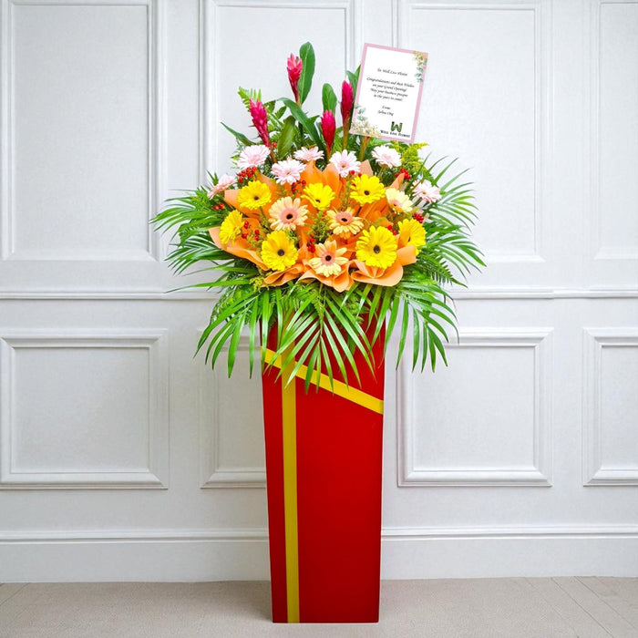 Heartfelt Congrats - Grand Opening Flower Stand - Opening Flower Delivery - Flower Delivery Singapore - Well Live Florist