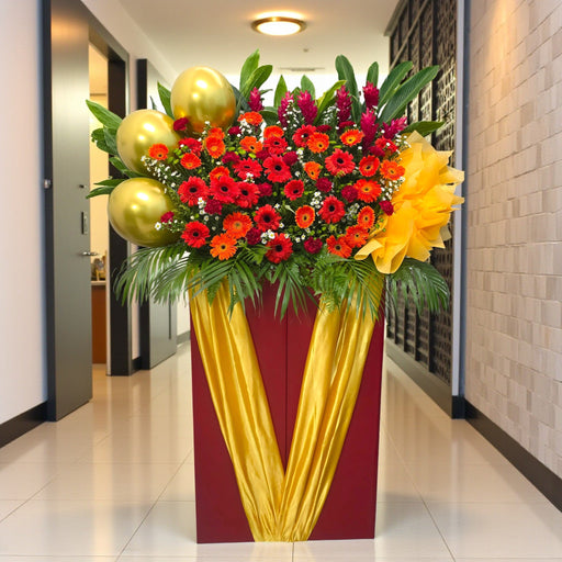 Hearty Congratulations - Grand Opening Flower Stand - Opening Flower Delivery - Flower Delivery Singapore - Well Live Florist