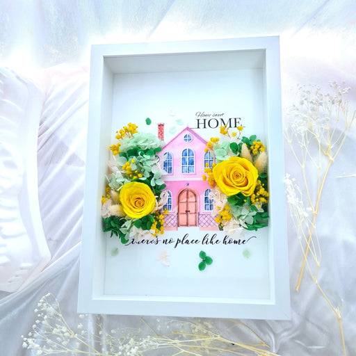 Home Happiness - Floral artwork - Preserved Flower - Housewarming Gift - Free Same Day Delivery - Florist Singapore - Well Live Florist