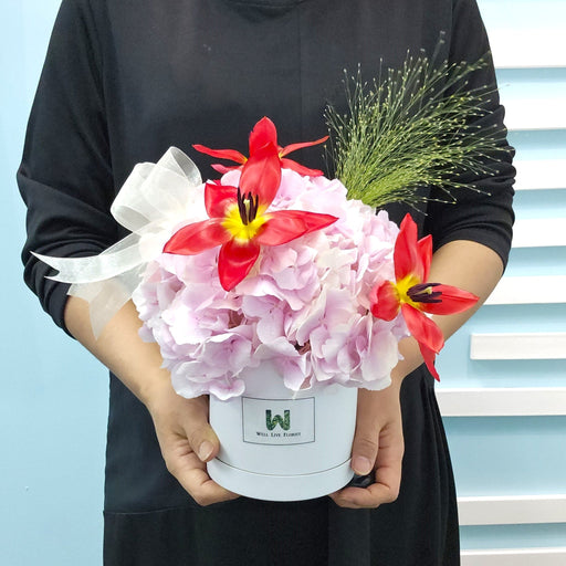 Hydrangea Flower Box - Bloom Box - Flower Delivery Singapore - Well Live Florist