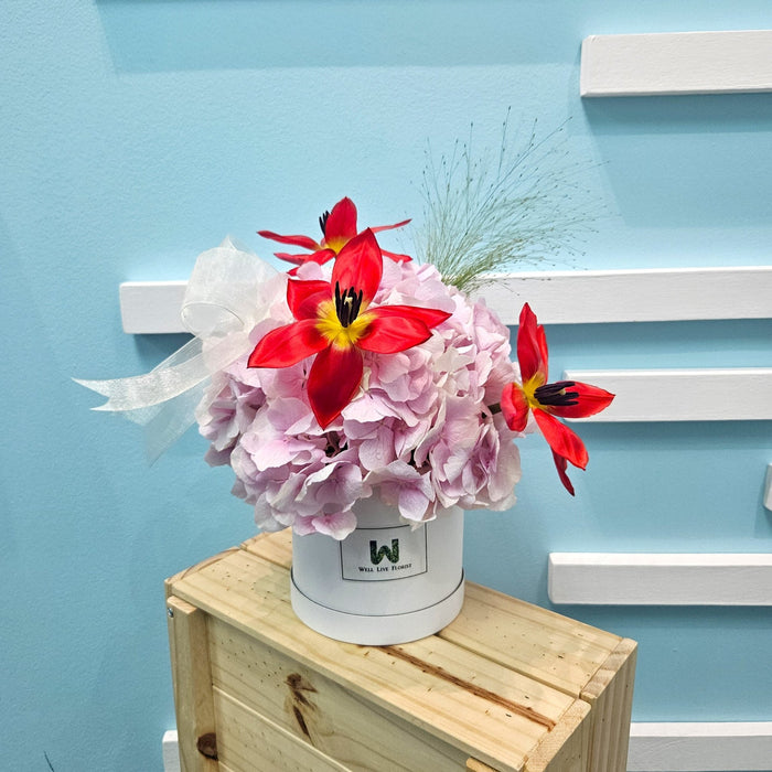 Hydrangea Flower Box - Bloom Box - Flower Delivery Singapore - Well Live Florist