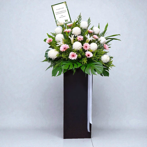 In Your Heart Forever - Condolences Flower Stand - Sympathy Flower - Free Same Day Flower Delivery Singapore - Well Live Florist