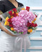 Ivory Blush - Hand Bouquet - Flower Bouquet - Hydrangea - Roses - Flower Delivery Singapore -Well Live Florist