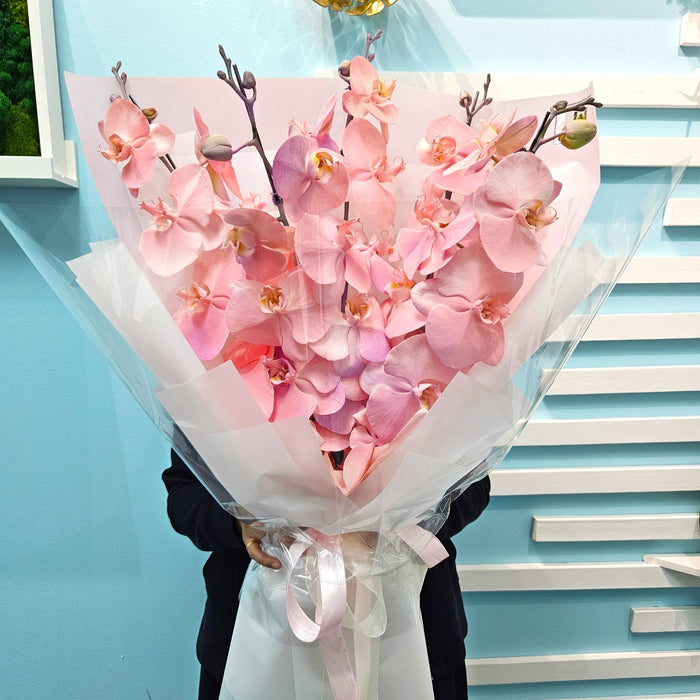 Lush Phalaenopsis - Phalaenopsis Orchid Hand Bouquet - Flower Bouquet - Flower Delivery Singapore - Well Live Florist