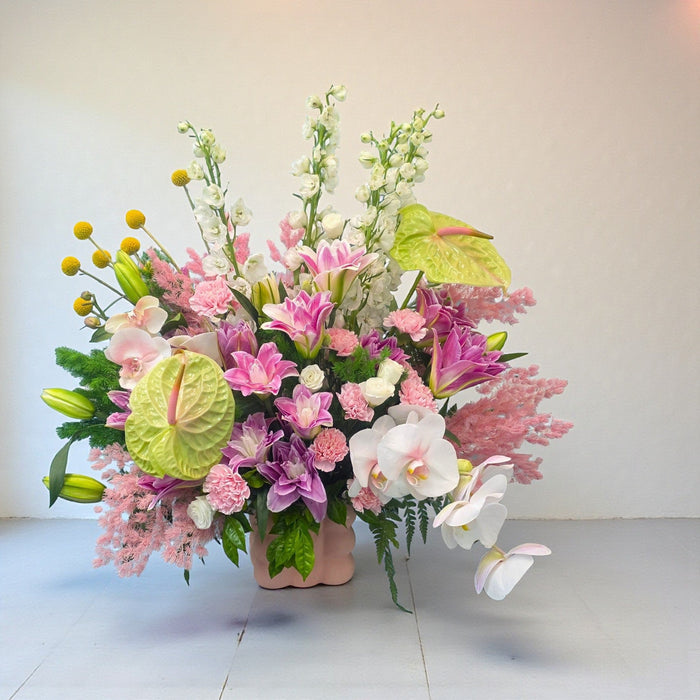Luxe Lily Garden - Fresh Flower Vase Arrangement - Flower Delivery Singapore - Well Live Florist