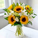 Luxury In Bloom - Sunflower And Lily Vase Arrangement - Birthday Flower - Flower Delivery Singapore - Well Live Florist