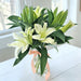 Luxury Palace - Fresh White Lily Vase Arrangement - Flower delivery Singapore - Well Live Florist