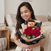 Bold red rose graduation bouquet Singapore delivery