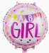 New Born (Baby Girl) Helium Balloon - Add On To Flower Bouquet - Well Live Florist