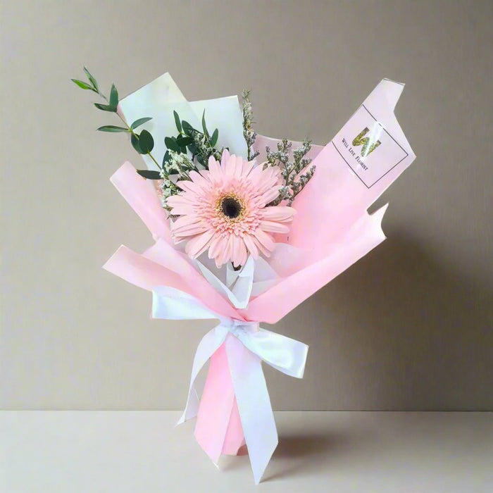 Gerbera Hand Bouquet - Flower Delivery Singapore - Well Live Florist