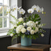 Orchid Moonbeam - Phalaenopsis and Hydrangea Flower Arrangement - Flower in Vase - Flower Delivery Singapore - Well Live Florist