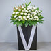 Our Hearts - Condolences Flower Stand - Sympathy Flower - Free Same Day Flower Delivery Singapore - Well Live Florist