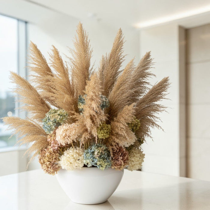 Pampas Grand - Luxury Preserved Flower Arrangement - Flower Delivery Singapore - Well Live Florist