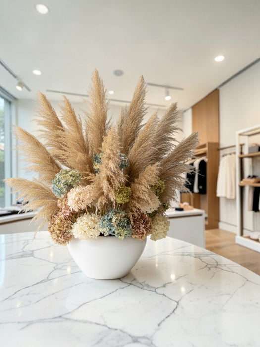 Pampas Grand - Luxury Preserved Flower Arrangement - Large Flower Arrangement - Flower Delivery Singapore - Well Live Florist