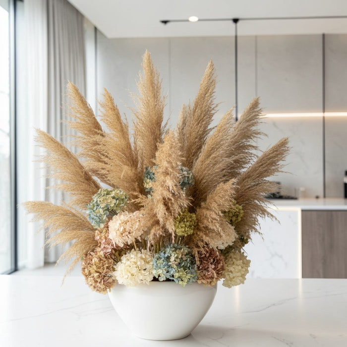 Pampas Grand - Luxury Preserved Flower Arrangement - Flower Delivery Singapore - Well Live Florist