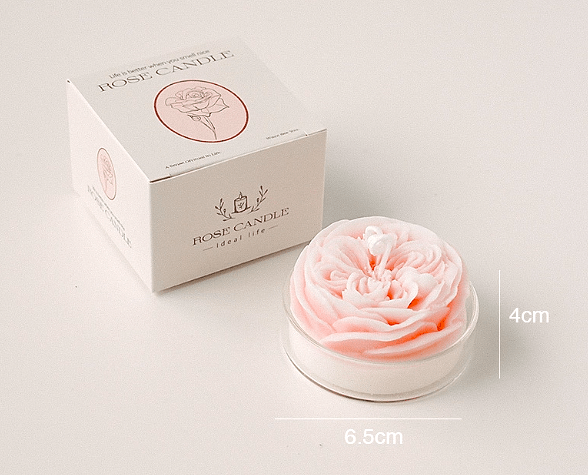 Pink Austin Rose Scented Candle - Add on to your flower bouquet - Well Live Florist Singapore