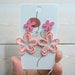 Pink Hollow-Out Floral Earrings - Add on to your flower bouquet - Well Live Florist Singapore