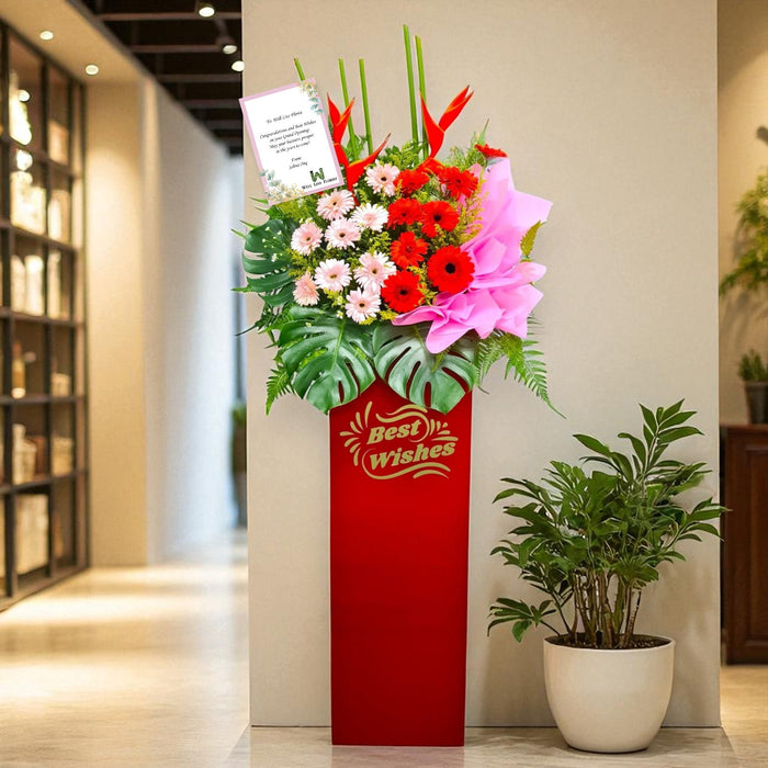 Prosperously - Grand Opening Flower Stand - Opening Flower Delivery - Flower Delivery Singapore - Well Live Florist