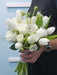 Pure Bliss - wedding - Bridal Bouquet - White Roses - Tulips - Didicus - Well Live Florist