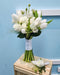 Pure Bliss - wedding - Bridal Bouquet - White Roses - Tulips - Didicus - Well Live Florist