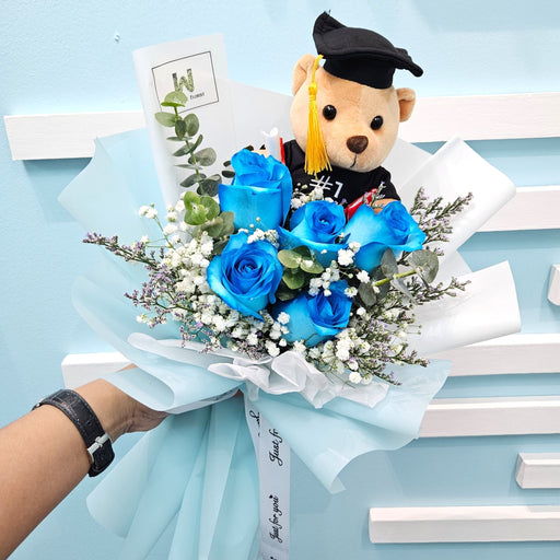 Radiant Graduate - Graduation Hand Bouquet - Graduation Flower Bouquet - Flower Delivery Singapore- Well Live Florist